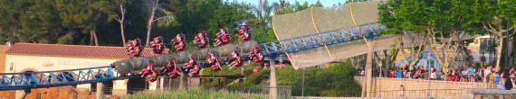Furius Baco: ¡Vive la máxima velocidad en Furius Baco de PortAventura Park! Montaña rusa inspirada en una bodega de vino mediterránea y un ingenioso inventor.