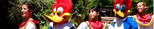 Animación de Calle de México: Disfruta con los bailes de México y sus rituales mayas, además de las mascotas de PortAventura: Woody, Triki, Zoe, Elmo, Betty Boop...