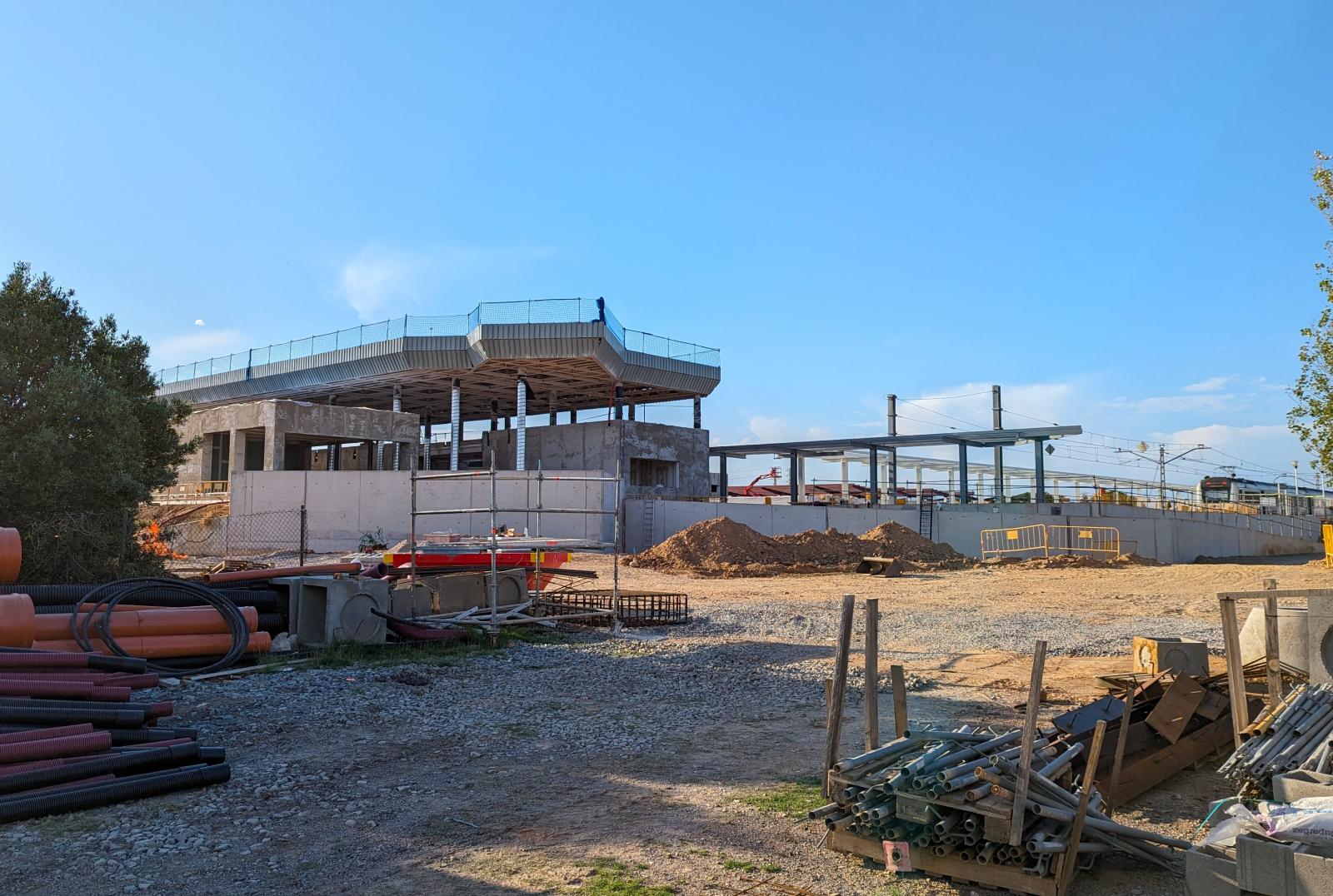 La contrucción de la nueva estación de tren de Salou - Port Aventura