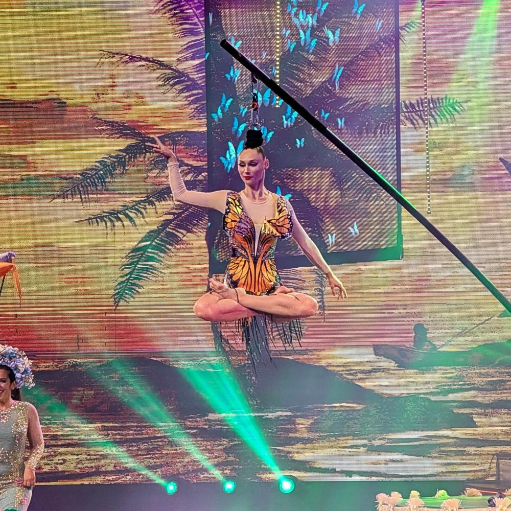 Acrobacia del espectáculo Un Viaje Fascinante que representa Polynesia