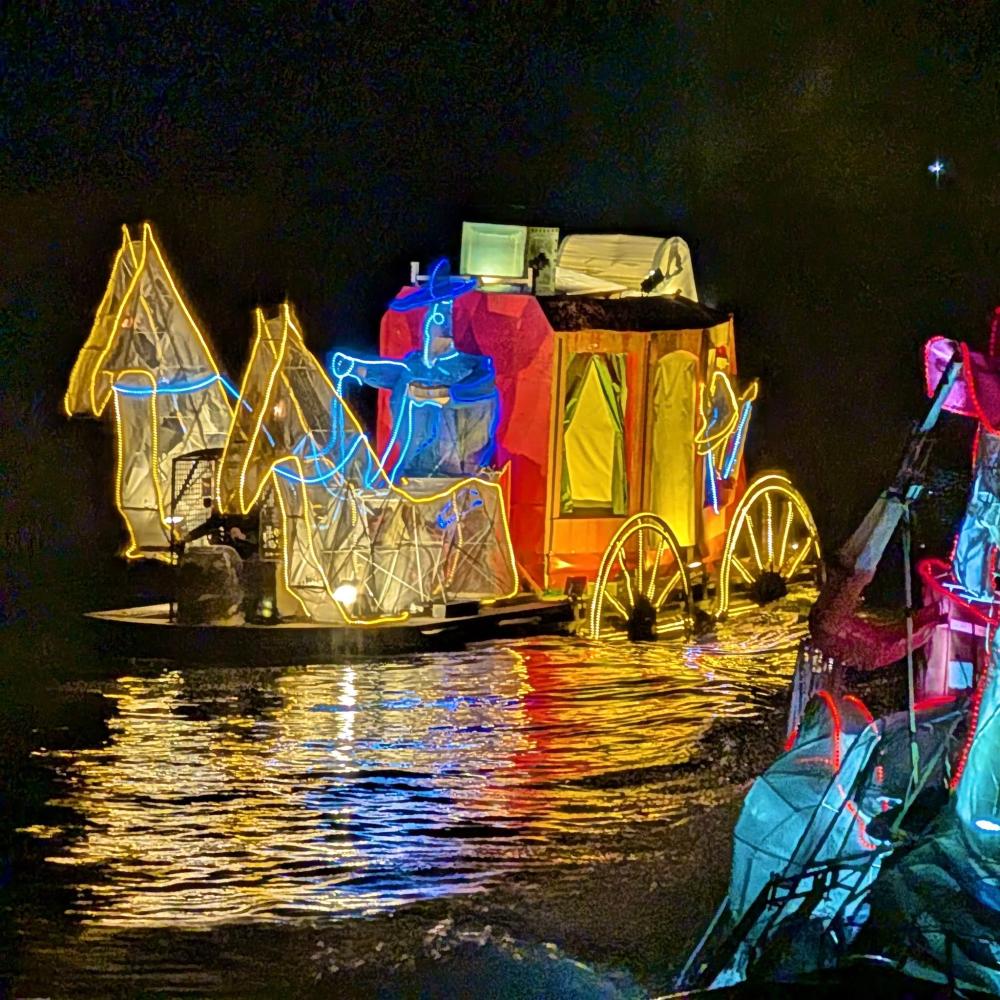 Diligencia del Far West de FiestAventura en forma de barca