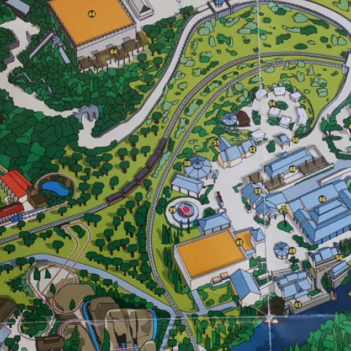 El primer mapa de PortAventura en 1994