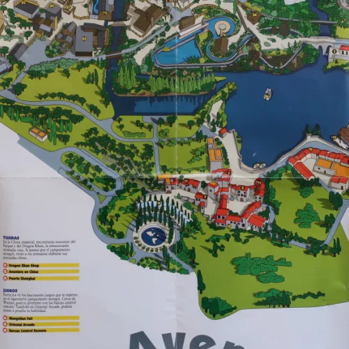 El primer mapa de PortAventura en 1994