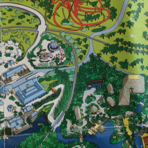 El primer mapa de PortAventura en 1994
