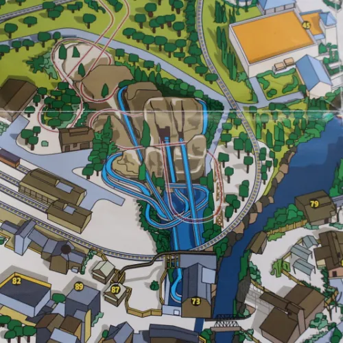 El primer mapa de PortAventura en 1994