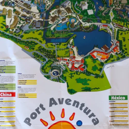 El primer mapa de PortAventura en 1994