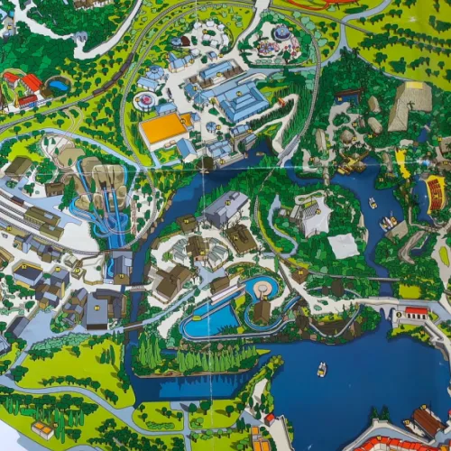 El primer mapa de PortAventura en 1994