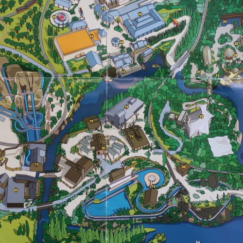 El primer mapa de PortAventura en 1994