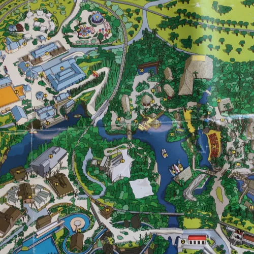 El primer mapa de PortAventura en 1994