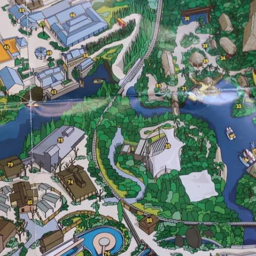 El primer mapa de PortAventura en 1994