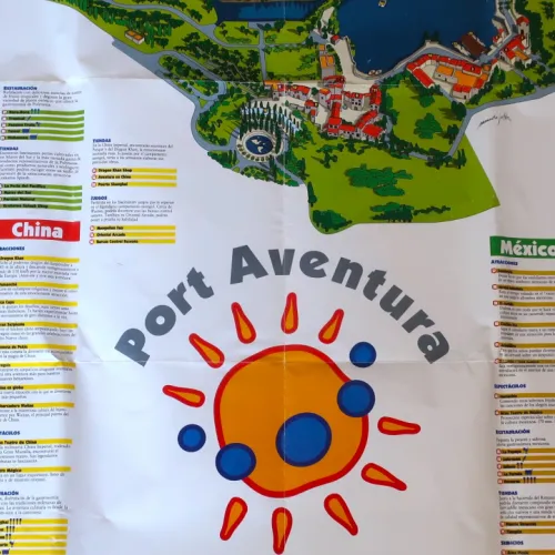 El primer mapa de PortAventura en 1994