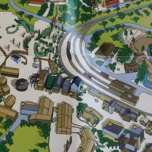 El primer mapa de PortAventura en 1994