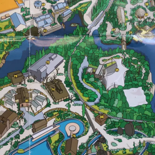 El primer mapa de PortAventura en 1994