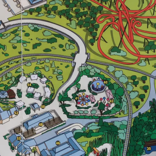 El primer mapa de PortAventura en 1994