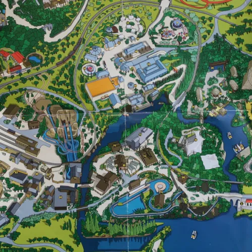 El primer mapa de PortAventura en 1994