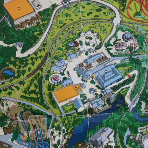 El primer mapa de PortAventura en 1994