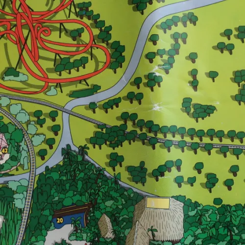 El primer mapa de PortAventura en 1994