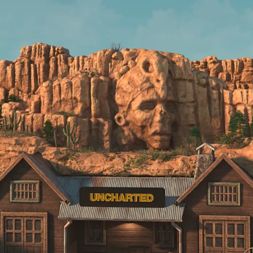 La construcción de la fachada de Uncharted avanza