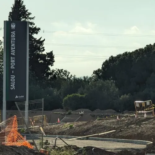 La contrucción de la nueva estación de tren de Salou - Port Aventura