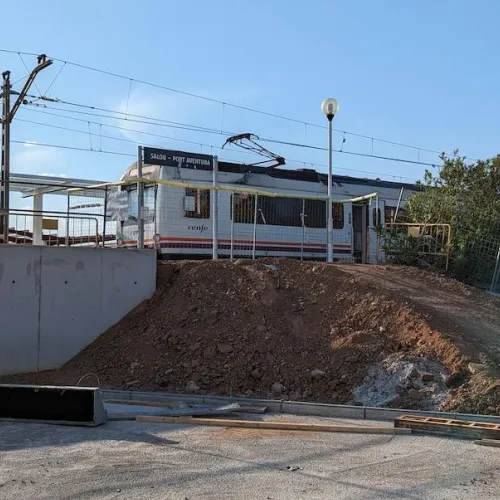 La contrucción de la nueva estación de tren de Salou - Port Aventura