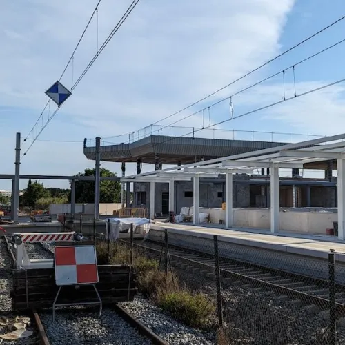 La contrucción de la nueva estación de tren de Salou - Port Aventura