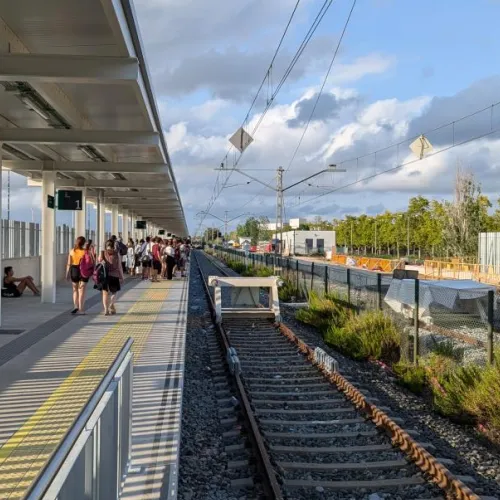 Muy avanzada la construcción de la nueva estación de tren de Salou - Port Aventura