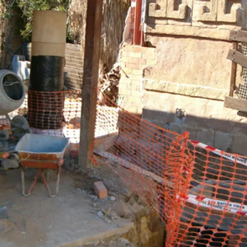 Se empieza a instalar la torre - Diciembre 2004