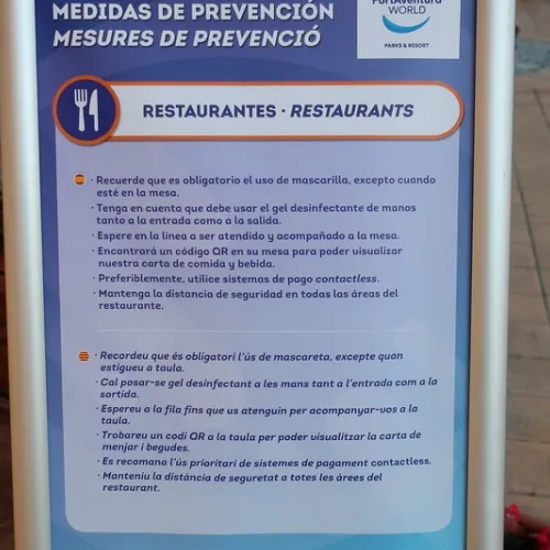 Medidas de prevención Covid-19 en PortAventura World