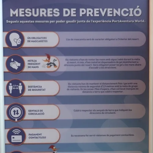 Medidas de prevención Covid-19 en PortAventura World