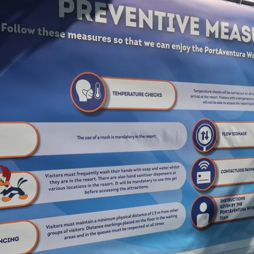 Medidas de prevención Covid-19 en PortAventura World