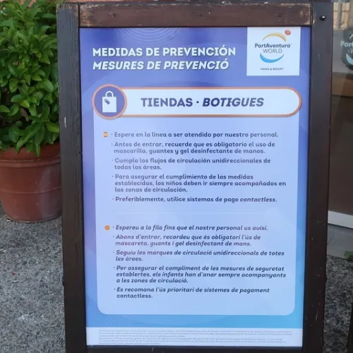 Medidas de prevención Covid-19 en PortAventura World
